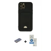 MARSİLYAN™- iPhone 12 Pro Max Kılıf Vadi Çizgi Prime - Şeffaf Royal Nano Ekran Koruyucu + Renkli Kamera Lens Koruma Cam - SI