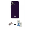 MARSİLYAN™- iPhone 12 Pro Max Kılıf Vadi Çizgi Prime - Şeffaf Royal Nano Ekran Koruyucu + Shine Kamera Lens Koruma Cam - SABE