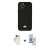 MARSİLYAN™- iPhone 12 Pro Max Kılıf Vadi Çizgi Prime - Şeffaf Royal Nano Ekran Koruyucu + Shine Kamera Lens - LT