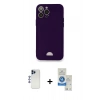 MARSİLYAN™- iPhone 12 Pro Max Kılıf Vadi Çizgi Prime - Şeffaf Royal Nano Ekran Koruyucu + Shine Kamera Lens - LT