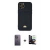 MARSİLYAN™- iPhone 12 Pro Max Kılıf Vadi Çizgi Prime - Şeffaf Temperli Cam Ekran Koruyucu + Beyaz Neon Fosforlu Kamera Lens