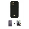 MARSİLYAN™- iPhone 12 Pro Max Kılıf Vadi Çizgi Prime - Şeffaf Temperli Cam Ekran Koruyucu + Beyaz Neon Fosforlu Kamera Lens