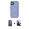 MARSİLYAN™- iPhone 12 Pro Max Kılıf Vadi Çizgi Prime - Şeffaf Temperli Cam Ekran Koruyucu + Beyaz Neon Fosforlu Kamera Lens