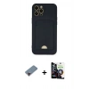 MARSİLYAN™- iPhone 12 Pro Max Kılıf Vadi Çizgi Prime - Şeffaf Temperli Cam Ekran Koruyucu + Metal Kamera Lens Koruma Cam - KI