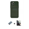 MARSİLYAN™- iPhone 12 Pro Max Kılıf Vadi Çizgi Prime - Şeffaf Temperli Cam Ekran Koruyucu + Metal Kamera Lens Koruma Cam - KI