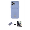MARSİLYAN™- iPhone 12 Pro Max Kılıf Vadi Çizgi Prime - Şeffaf Temperli Cam Ekran Koruyucu + Metal Kamera Lens Koruma Cam - GD