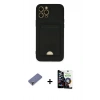 MARSİLYAN™- iPhone 12 Pro Max Kılıf Vadi Çizgi Prime - Şeffaf Temperli Cam Ekran Koruyucu + Metal Kamera Lens Koruma Cam - GD