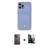 MARSİLYAN™- iPhone 12 Pro Max Kılıf Vadi Çizgi Prime - Şeffaf Temperli Cam Ekran Koruyucu + Neon Fosforlu Kamera Lens - SI