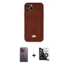 MARSİLYAN™- iPhone 12 Pro Max Kılıf Vadi Çizgi Prime - Şeffaf Temperli Cam Ekran Koruyucu + Neon Fosforlu Kamera Lens - SI