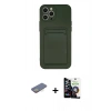 MARSİLYAN™- iPhone 12 Pro Max Kılıf Vadi Çizgi Prime - Şeffaf Temperli Cam Ekran Koruyucu + Renkli Kamera Lens Koruma Cam - SI