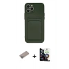 MARSİLYAN™- iPhone 12 Pro Max Kılıf Vadi Çizgi Prime - Şeffaf Temperli Cam Ekran Koruyucu + Shine Kamera Lens Koruma Cam - SABE