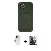 MARSİLYAN™- iPhone 12 Pro Max Kılıf Vadi Çizgi Prime - Şeffaf Temperli Cam Ekran Koruyucu + Shine Kamera Lens - GD