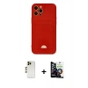 MARSİLYAN™- iPhone 12 Pro Max Kılıf Vadi Çizgi Prime - Şeffaf Temperli Cam Ekran Koruyucu + Shine Kamera Lens - GD