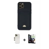 MARSİLYAN™- iPhone 12 Pro Max Kılıf Vadi Çizgi Prime - Şeffaf Temperli Cam Ekran Koruyucu + Shine Kamera Lens - GD
