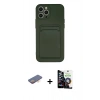 MARSİLYAN™- iPhone 12 Pro Max Kılıf Vadi Çizgi Prime - Şeffaf Temperli Cam Ekran Koruyucu + Renkli Kamera Lens Koruma Cam - TU