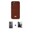 MARSİLYAN™- iPhone 12 Pro Max Kılıf Vadi Çizgi Prime - Şeffaf Temperli Cam Ekran Koruyucu + Neon Fosforlu Kamera Lens - YL