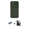 MARSİLYAN™- iPhone 12 Pro Max Kılıf Vadi Çizgi Prime - Şeffaf Temperli Cam Ekran Koruyucu + Renkli Kamera Lens Koruma Cam - YL