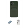 MARSİLYAN™- iPhone 12 Pro Max Kılıf Vadi Çizgi Prime - Şeffaf Uv Polymer Nano Ekran Koruyucu + Gökkuşağı Shine Kamera Lens Koruma Cam