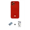 MARSİLYAN™- iPhone 12 Pro Max Kılıf Vadi Çizgi Prime - Şeffaf Uv Polymer Nano Ekran Koruyucu + Gökkuşağı Shine Kamera Lens Koruma Cam