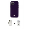 MARSİLYAN™- iPhone 12 Pro Max Kılıf Vadi Çizgi Prime - Şeffaf Uv Polymer Nano Ekran Koruyucu + Shine Kamera Lens - GD