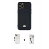 MARSİLYAN™- iPhone 12 Pro Max Kılıf Vadi Çizgi Prime - Şeffaf Uv Polymer Nano Ekran Koruyucu + Shine Kamera Lens - GD