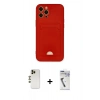 MARSİLYAN™- iPhone 12 Pro Max Kılıf Vadi Çizgi Prime - Şeffaf Uv Polymer Nano Ekran Koruyucu + Shine Kamera Lens - GD