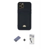 MARSİLYAN™- iPhone 12 Pro Max Kılıf Vadi Çizgi Prime - Şeffaf Uv Polymer Nano Ekran Koruyucu + Metal Kamera Lens Koruma Cam - GD