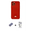 MARSİLYAN™- iPhone 12 Pro Max Kılıf Vadi Çizgi Prime - Şeffaf Uv Polymer Nano Ekran Koruyucu + Metal Kamera Lens Koruma Cam - GD