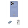 MARSİLYAN™- iPhone 12 Pro Max Kılıf Vadi Çizgi Prime - Şeffaf Uv Polymer Nano Ekran Koruyucu + Pembe Shine Kamera Lens Koruma Cam