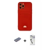 MARSİLYAN™- iPhone 12 Pro Max Kılıf Vadi Çizgi Prime - Şeffaf Uv Polymer Nano Ekran Koruyucu + Renkli Kamera Lens Koruma Cam - PE