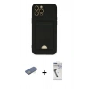 MARSİLYAN™- iPhone 12 Pro Max Kılıf Vadi Çizgi Prime - Şeffaf Uv Polymer Nano Ekran Koruyucu + Renkli Kamera Lens Koruma Cam - YL