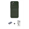 MARSİLYAN™- iPhone 12 Pro Max Kılıf Vadi Çizgi Prime - Şeffaf Uv Polymer Nano Ekran Koruyucu + Renkli Kamera Lens Koruma Cam - PE