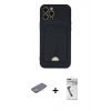 MARSİLYAN™- iPhone 12 Pro Max Kılıf Vadi Çizgi Prime - Şeffaf Uv Polymer Nano Ekran Koruyucu + Renkli Kamera Lens Koruma Cam - SI