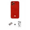 MARSİLYAN™- iPhone 12 Pro Max Kılıf Vadi Çizgi Prime - Şeffaf Uv Polymer Nano Ekran Koruyucu + Shine Kamera Lens Koruma Cam - SABE