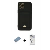 MARSİLYAN™- iPhone 12 Pro Max Kılıf Vadi Çizgi Prime - Şeffaf Uv Polymer Nano Ekran Koruyucu + Shine Kamera Lens Koruma Cam - GS