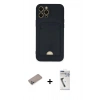 MARSİLYAN™- iPhone 12 Pro Max Kılıf Vadi Çizgi Prime - Şeffaf Uv Polymer Nano Ekran Koruyucu + Shine Kamera Lens Koruma Cam - SABE
