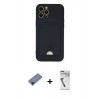 MARSİLYAN™- iPhone 12 Pro Max Kılıf Vadi Çizgi Prime - Şeffaf Uv Polymer Nano Ekran Koruyucu + Shine Kamera Lens Koruma Cam - SH