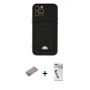 MARSİLYAN™- iPhone 12 Pro Max Kılıf Vadi Çizgi Prime - Şeffaf Uv Polymer Nano Ekran Koruyucu + Shine Kamera Lens Koruma Cam - SABE