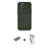 MARSİLYAN™- iPhone 12 Pro Max Kılıf Vadi Çizgi Prime - Şeffaf Uv Polymer Nano Ekran Koruyucu + Renkli Kamera Lens Koruma Cam - TU