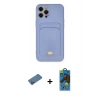 MARSİLYAN™- iPhone 12 Pro Max Kılıf Vadi Çizgi Prime - Siyah 18D Cam Ekran Koruyucu + Shine Kamera Lens Koruma Cam - GD