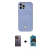 MARSİLYAN™- iPhone 12 Pro Max Kılıf Vadi Çizgi Prime - Siyah 18D Cam Ekran Koruyucu + Sarı Neon Fosforlu Kamera Lens