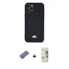 MARSİLYAN™- iPhone 12 Pro Max Kılıf Vadi Çizgi Prime - Siyah 20D Premium Cam Ekran Koruyucu + Metal Kamera Lens Koruma Cam - GD