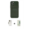 MARSİLYAN™- iPhone 12 Pro Max Kılıf Vadi Çizgi Prime - Siyah 20D Premium Cam Ekran Koruyucu + Shine Kamera Lens - GD