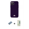 MARSİLYAN™- iPhone 12 Pro Max Kılıf Vadi Çizgi Prime - Siyah 20D Premium Cam Ekran Koruyucu + Shine Kamera Lens Koruma Cam - GS