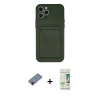 MARSİLYAN™- iPhone 12 Pro Max Kılıf Vadi Çizgi Prime - Siyah 20D Premium Cam Ekran Koruyucu + Metal Kamera Lens Koruma Cam - KI