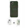 MARSİLYAN™- iPhone 12 Pro Max Kılıf Vadi Çizgi Prime - Siyah 20D Premium Cam Ekran Koruyucu + Shine Kamera Lens - LT