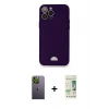 MARSİLYAN™- iPhone 12 Pro Max Kılıf Vadi Çizgi Prime - Siyah 20D Premium Cam Ekran Koruyucu + Neon Fosforlu Kamera Lens - YL