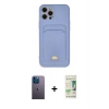MARSİLYAN™- iPhone 12 Pro Max Kılıf Vadi Çizgi Prime - Siyah 20D Premium Cam Ekran Koruyucu + Neon Fosforlu Kamera Lens - MI