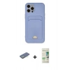 MARSİLYAN™- iPhone 12 Pro Max Kılıf Vadi Çizgi Prime - Siyah 20D Premium Cam Ekran Koruyucu + Renkli Kamera Lens Koruma Cam - YL