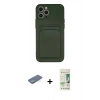 MARSİLYAN™- iPhone 12 Pro Max Kılıf Vadi Çizgi Prime - Siyah 20D Premium Cam Ekran Koruyucu + Renkli Kamera Lens Koruma Cam - YL
